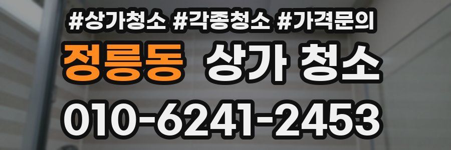 정릉동 상가 청소
