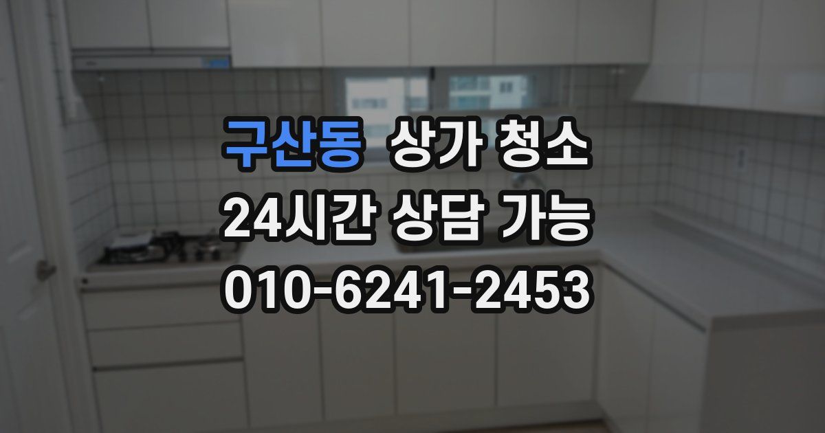구산동 상가 청소