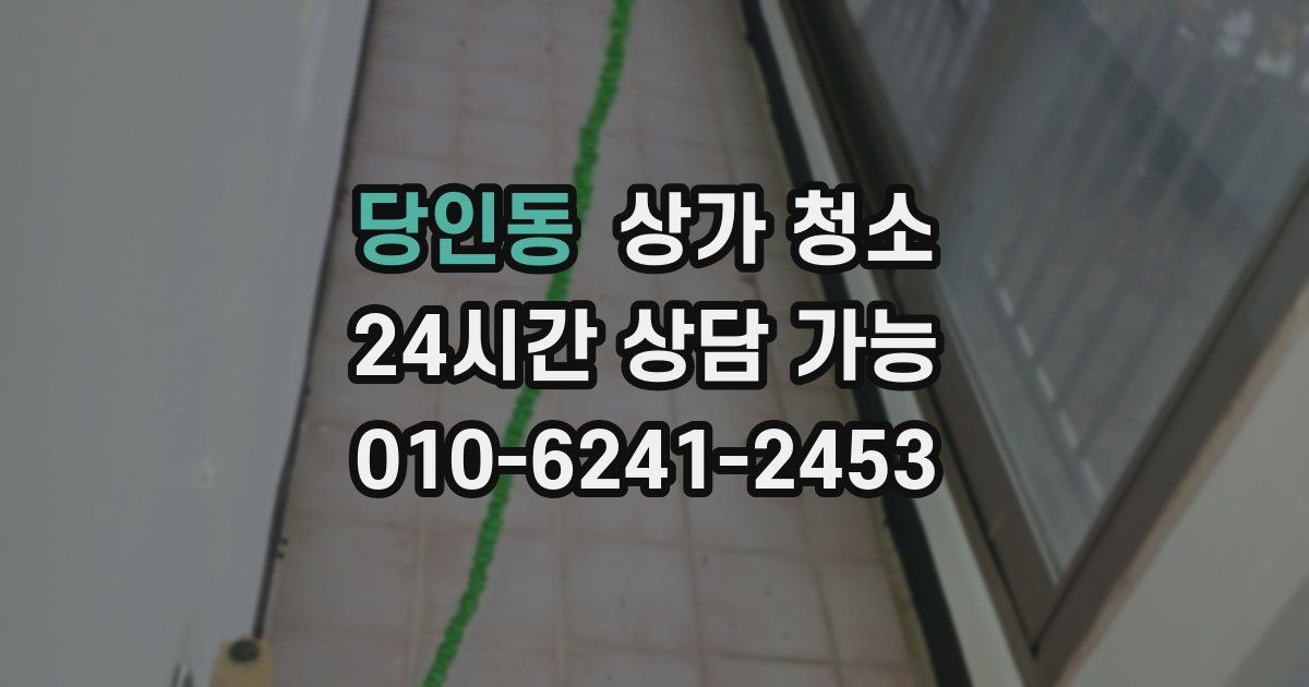 당인동 상가 청소