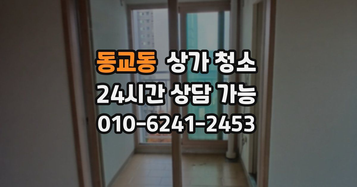 동교동 상가 청소