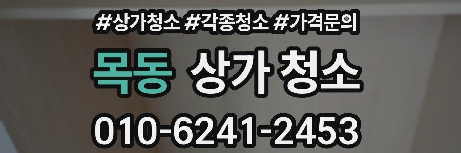 목동 상가 청소