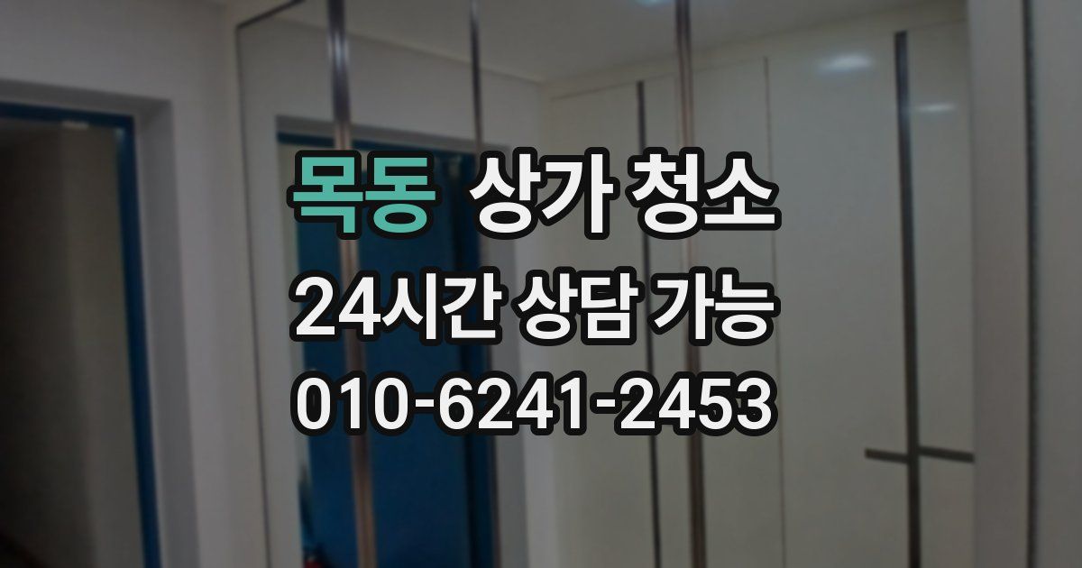 목동 상가 청소