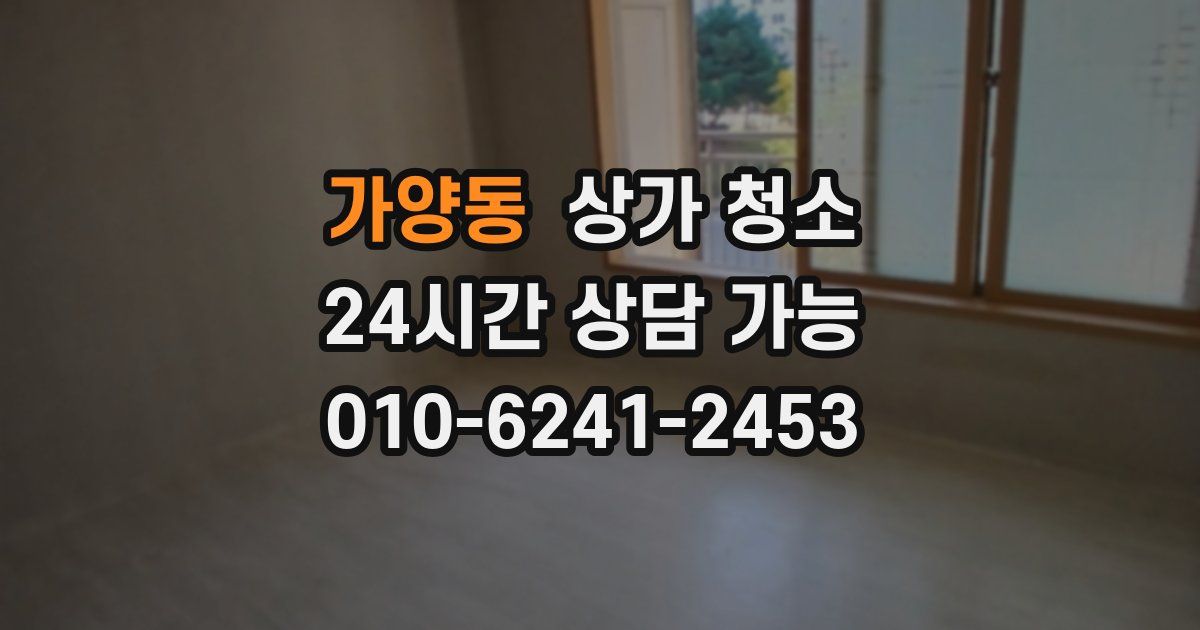 가양동 상가 청소