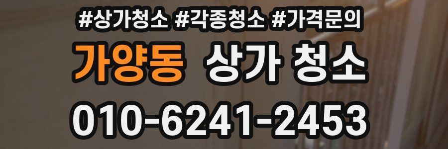 가양동 상가 청소