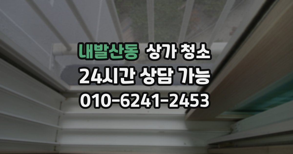 내발산동 상가 청소