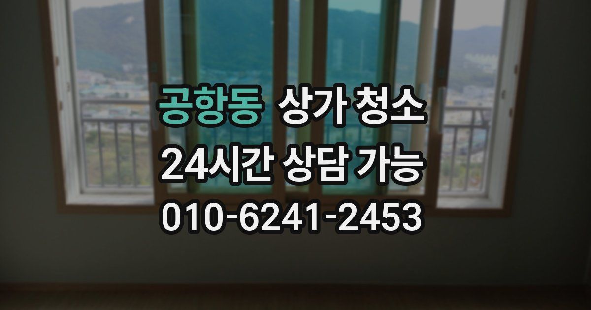 공항동 상가 청소