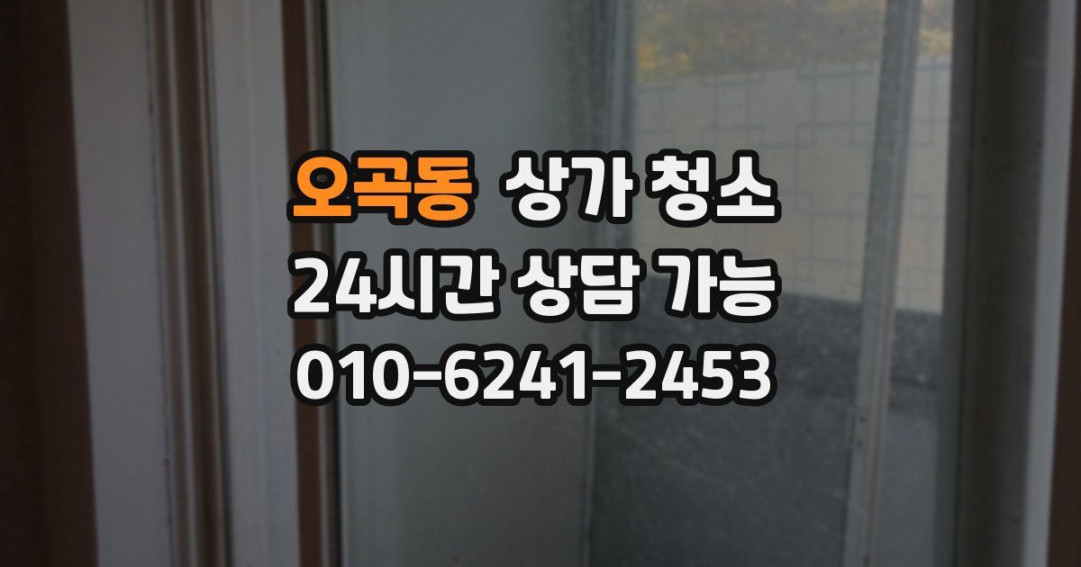 오곡동 상가 청소