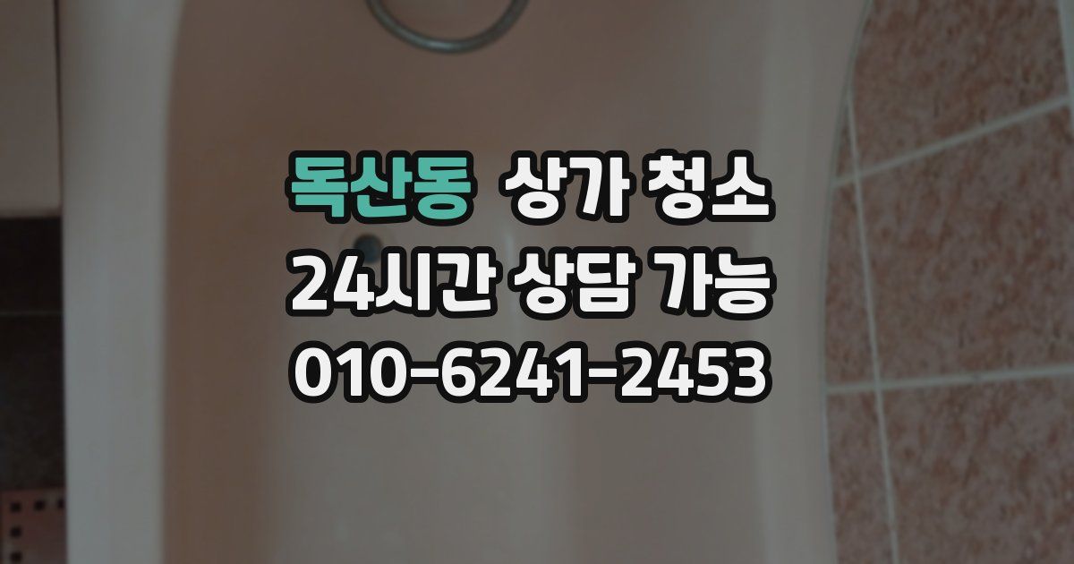 독산동 상가 청소