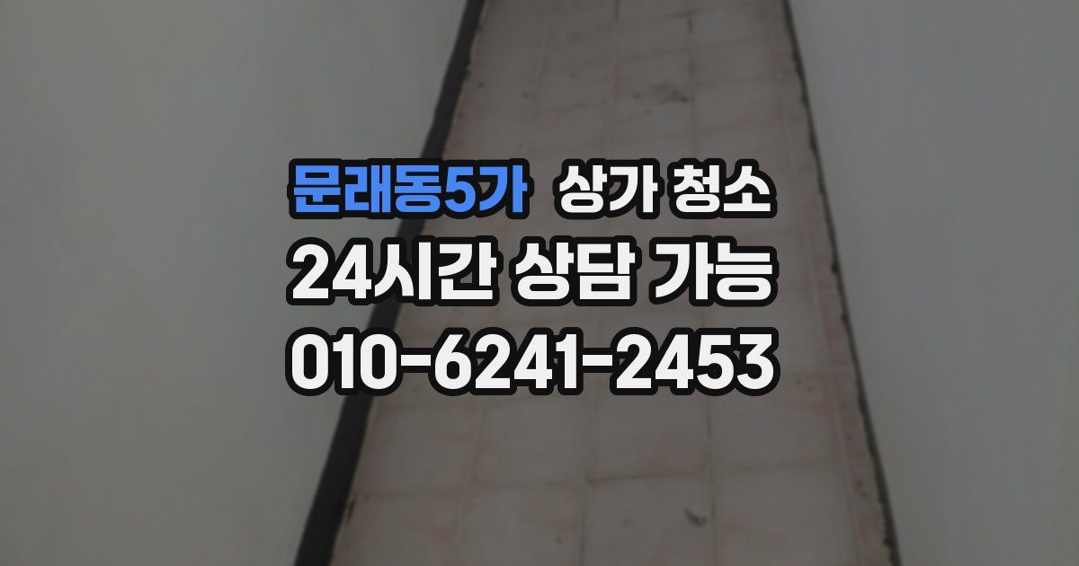 문래동5가 상가 청소