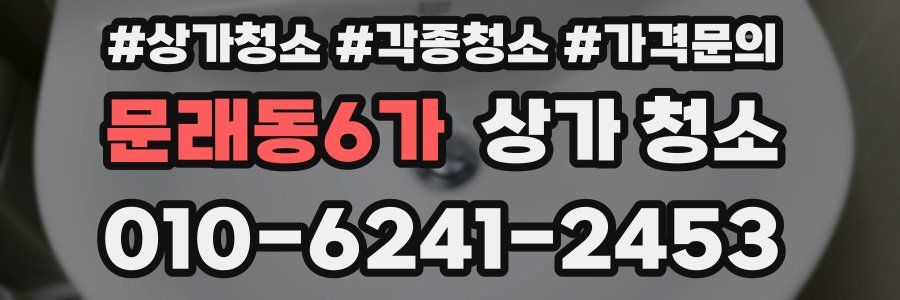 문래동6가 상가 청소
