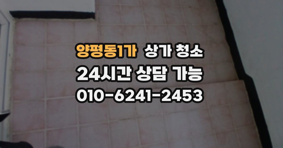 양평동1가 상가 청소