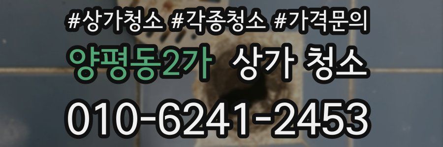 양평동2가 상가 청소