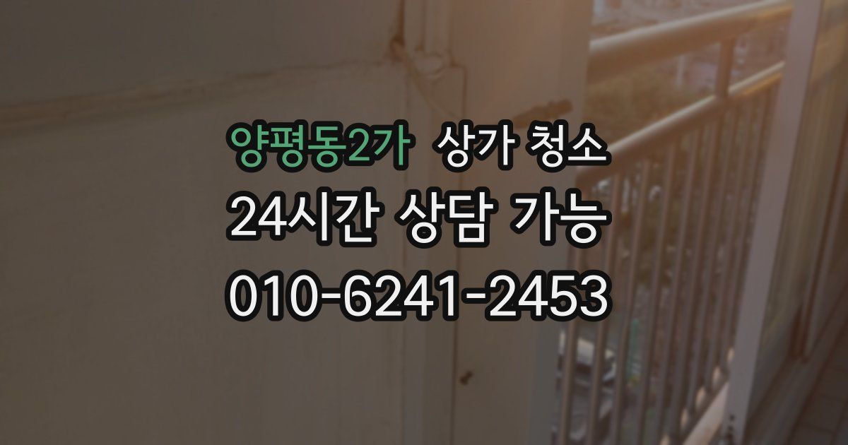 양평동2가 상가 청소