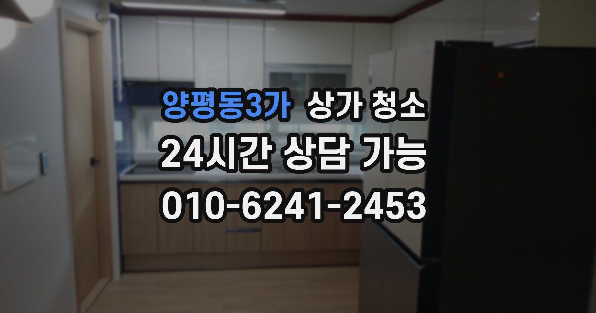 양평동3가 상가 청소