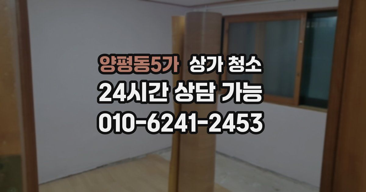 양평동5가 상가 청소