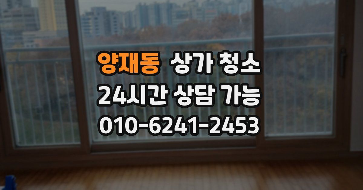 양재동 상가 청소