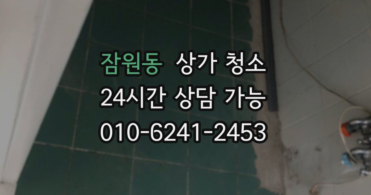 잠원동 상가 청소