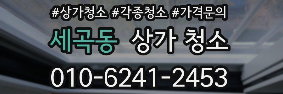 세곡동 상가 청소
