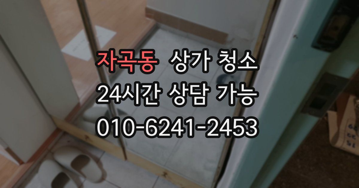 자곡동 상가 청소