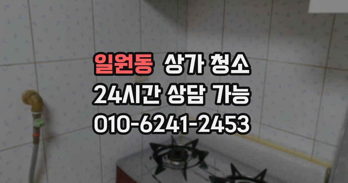 일원동 상가 청소