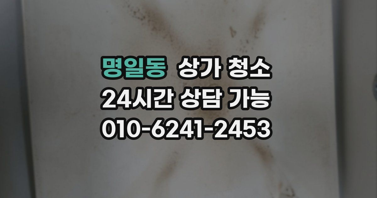 명일동 상가 청소
