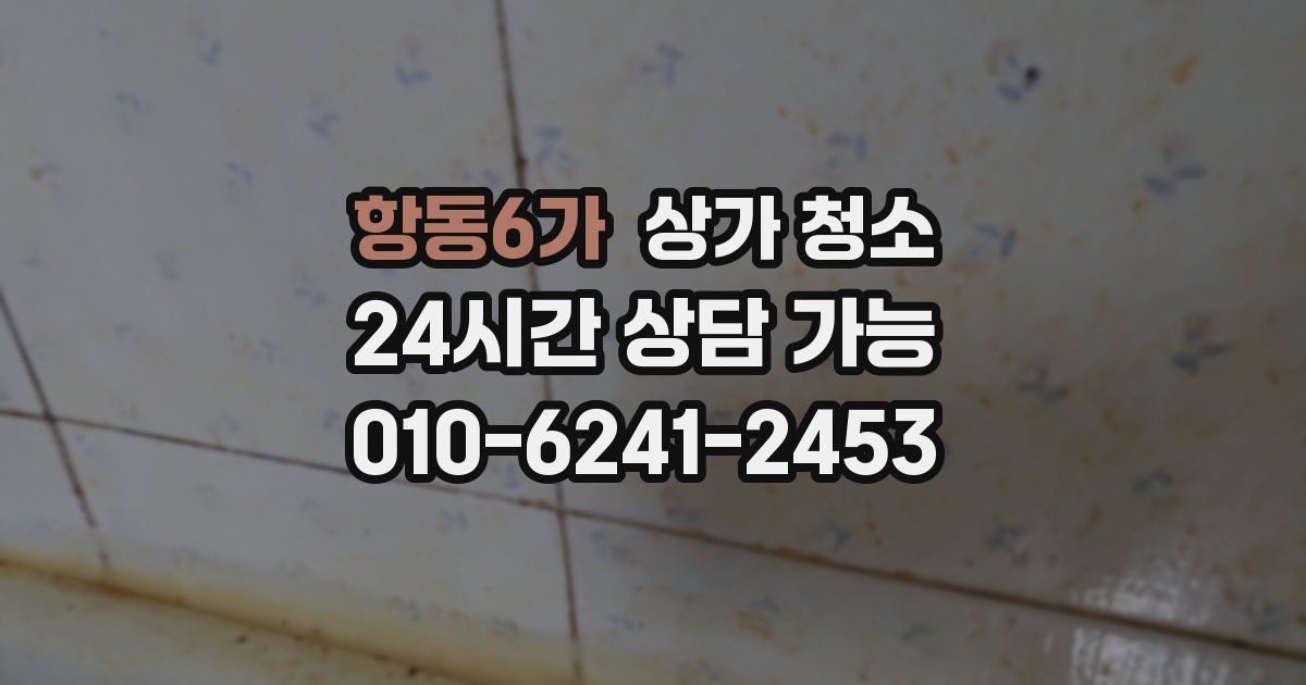항동6가 상가 청소