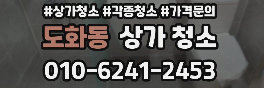 도화동 상가 청소
