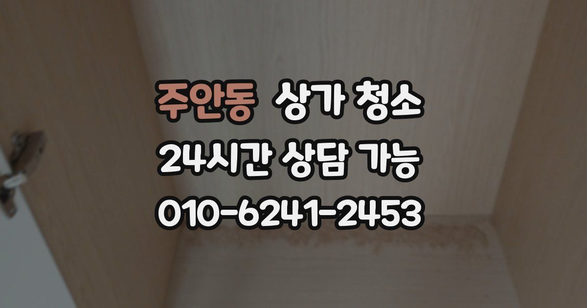 주안동 상가 청소