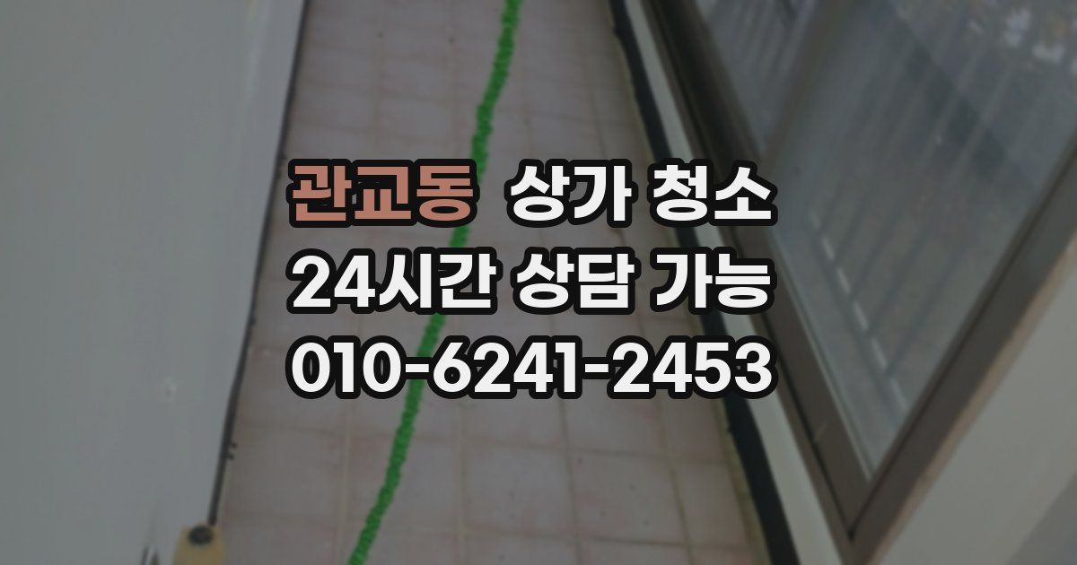 관교동 상가 청소