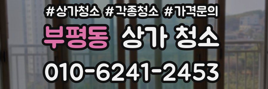 부평동 상가 청소