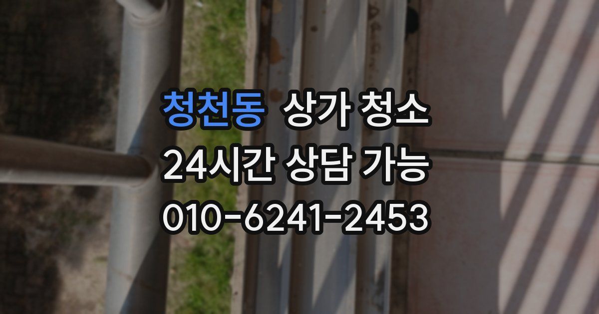 청천동 상가 청소