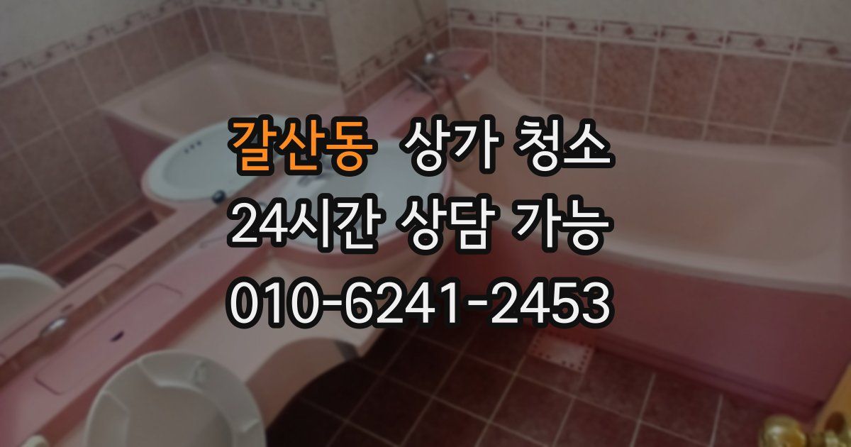 갈산동 상가 청소