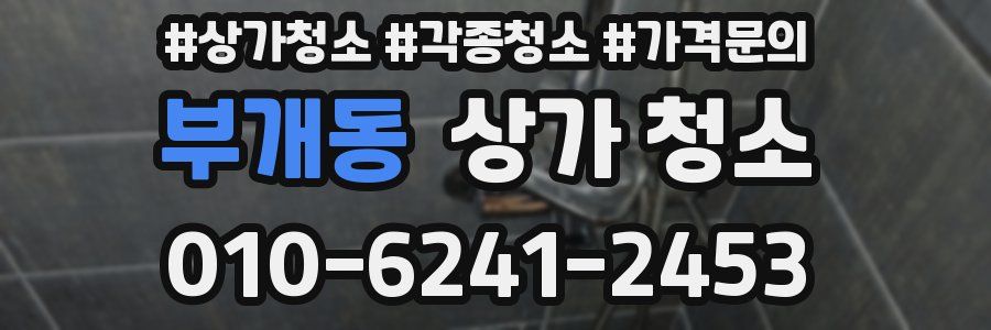 부개동 상가 청소