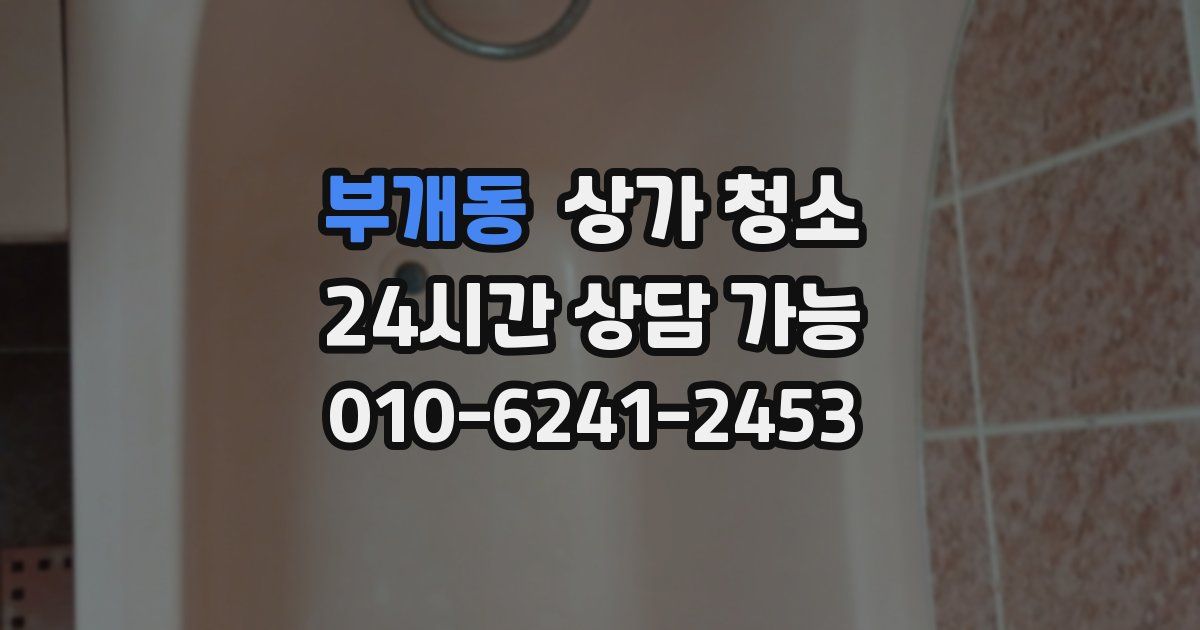 부개동 상가 청소