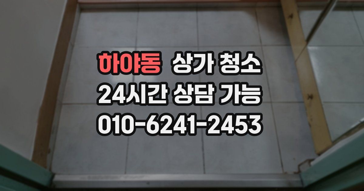 하야동 상가 청소