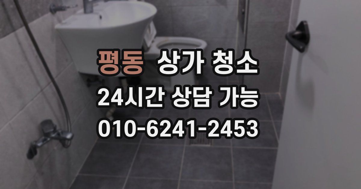 평동 상가 청소