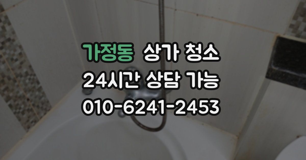 가정동 상가 청소