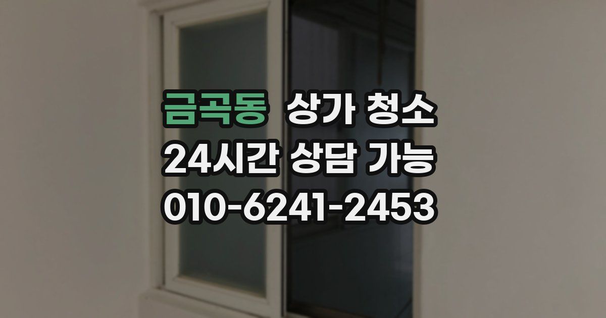 금곡동 상가 청소