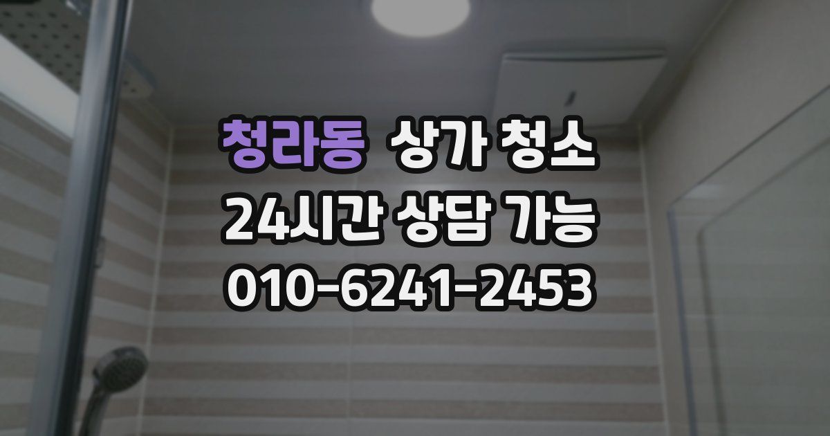 청라동 상가 청소