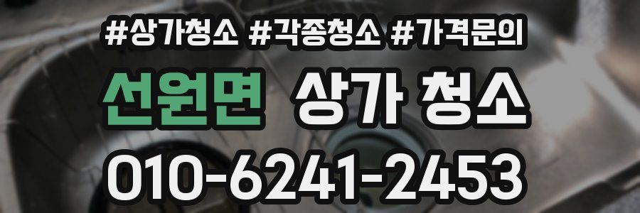 선원면 상가 청소