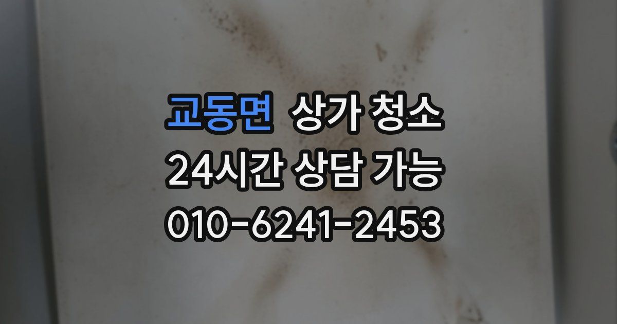 교동면 상가 청소