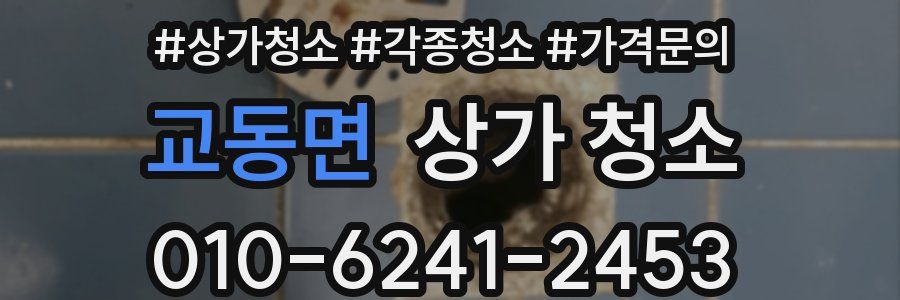교동면 상가 청소