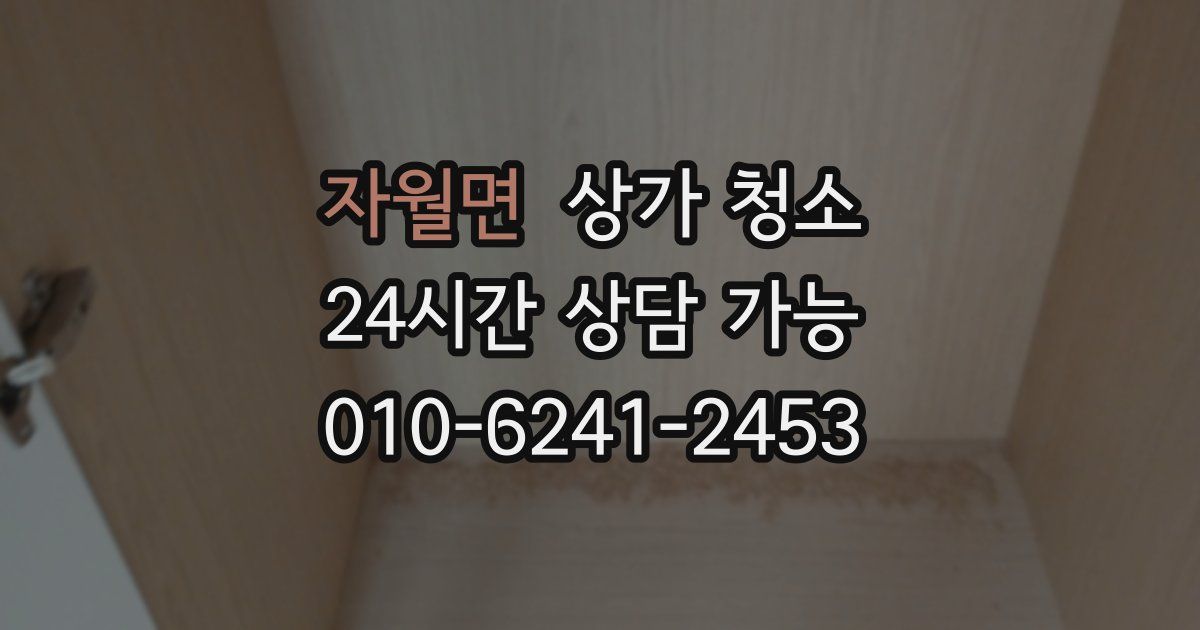 자월면 상가 청소