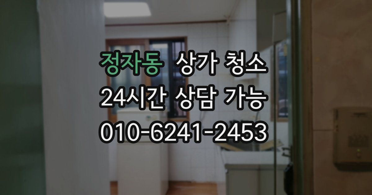 정자동 상가 청소