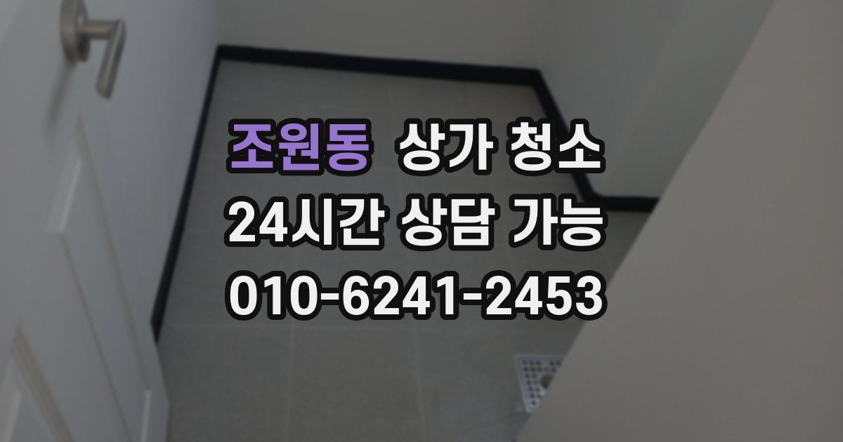 조원동 상가 청소
