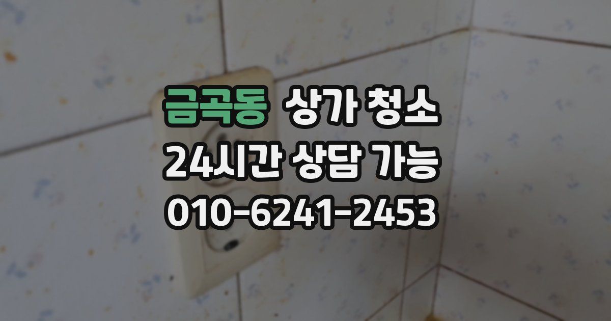 금곡동 상가 청소