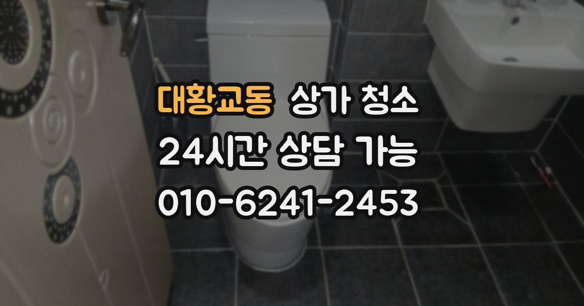 대황교동 상가 청소
