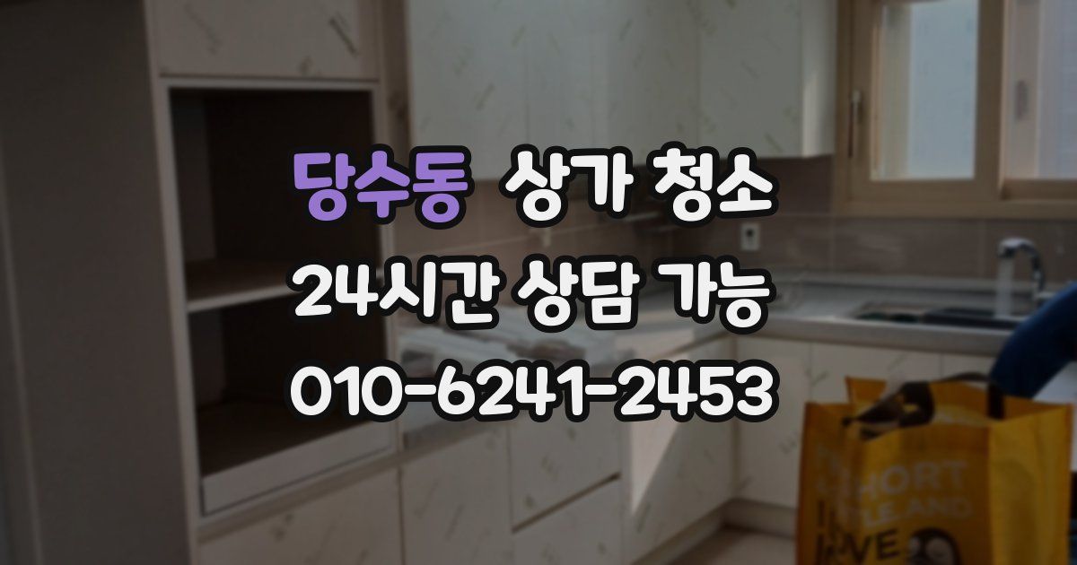 당수동 상가 청소