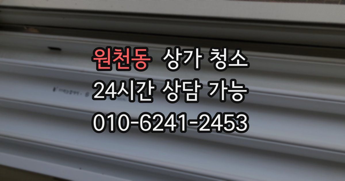 원천동 상가 청소