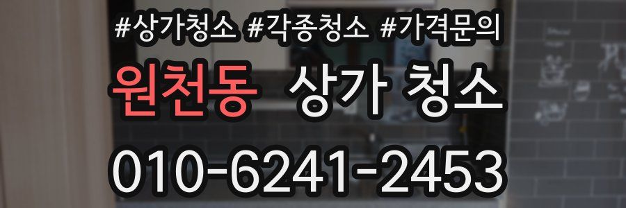 원천동 상가 청소